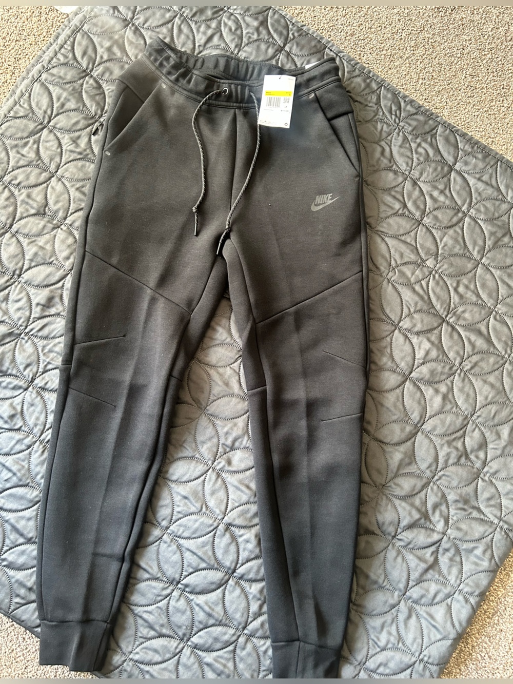 Nike Black Jogger Pants with White Swoosh